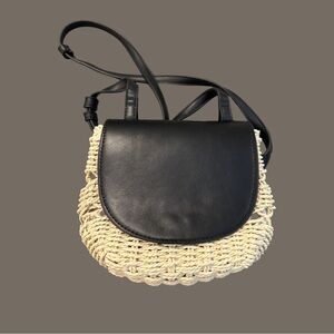 a new day Black and Cream Crossbody Bag